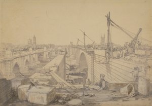 De Bouw van de London Bridge, 1830