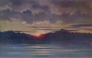 Een aprilzonsondergang vanaf Hut Point, kijkend naar het westen, 1911, 1913