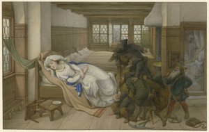 De dwergen vinden Sneeuwwitje slapend, 1874