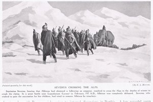 Severus steekt de Alpen over door Edwin A. Morrow