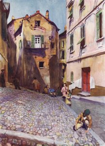 Corsica: Oude huizen, Bastia door Edwin Arthur Norbury