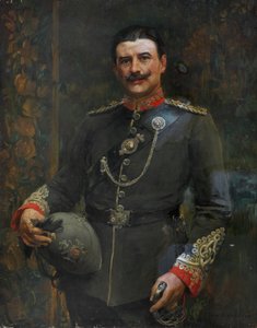 Een officier van een vrijwilligersbataljon, het Middlesex Regiment, circa 1904 door Edwin Arthur Ward