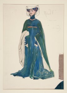 Een dame, kostuumschets voor Henry Irving