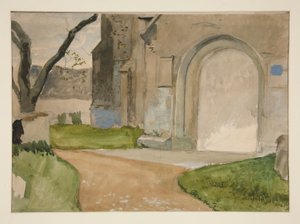 Architectonische studie door Edwin Austin Abbey