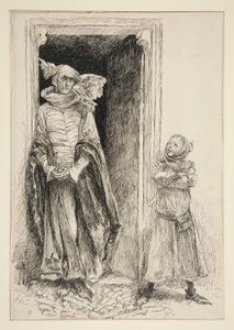 Armado en Moth, uit Act III, Scene i, Love door Edwin Austin Abbey