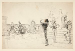 Balthazar zingt door Edwin Austin Abbey