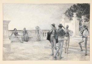 Balthazar zingt: door Edwin Austin Abbey