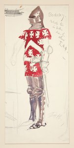 Berkeley, kostuumschets voor Henry Irving door Edwin Austin Abbey