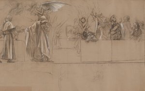 Compositie studie voor door Edwin Austin Abbey