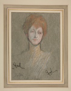 Kroning van Edward VII Portret: Prinses Maud van Groot-Brittannië door Edwin Austin Abbey