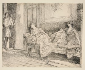 Dromio van Efeze door Edwin Austin Abbey