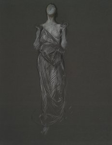 Vroege figuurstudie voor door Edwin Austin Abbey