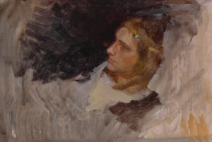 Figurenstudie van Hamlet, voor De Toneelscène, Hamlet, Act III, Scene II