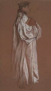 Figuur voor het proces van Catherine door Edwin Austin Abbey