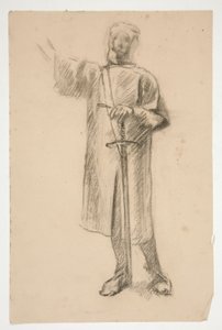 Figurenstudie voor door Edwin Austin Abbey