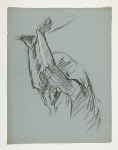Figurenstudie voor Kasteel van de Graal, uit De Zoektocht naar de Heilige Graal (een serie van 15 schilderijen voor de Boston Openbare Bibliotheek, voltooid in 1901)