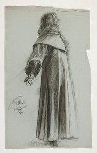 Figurenstudie voor Koning Arthur door Edwin Austin Abbey