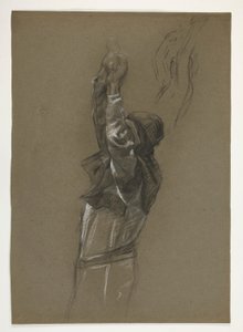Figurenstudie voor Koning Arthur door Edwin Austin Abbey