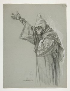 Figurenstudie voor Koning Arthur door Edwin Austin Abbey