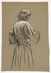 Figuurstudie voor Koning Arthur door Edwin Austin Abbey