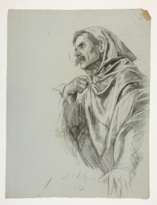 Figurenstudie voor Koning Arthur door Edwin Austin Abbey