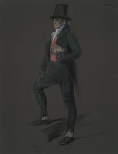 Figuurstudie voor figuur van Dr. Casper Wistal door Edwin Austin Abbey
