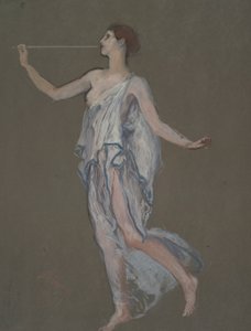 Figurenstudie voor de figuur van Roem(?) door Edwin Austin Abbey