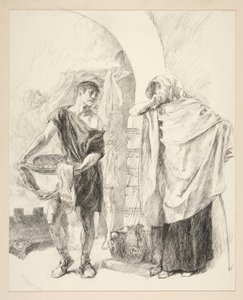 Eerste bediende door Edwin Austin Abbey