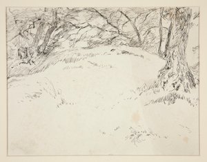 Bosscène door Edwin Austin Abbey
