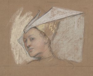 Hoofd van Lady Anne, uit Richard III door Edwin Austin Abbey