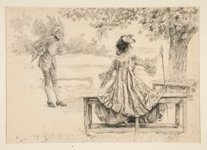Illustratie voor door Edwin Austin Abbey