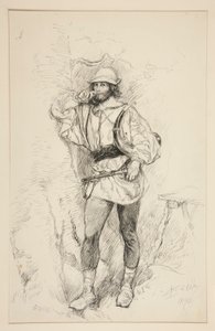 Jacques, illustratie voor Act II, Scene v, Zoals het u bevalt door Edwin Austin Abbey