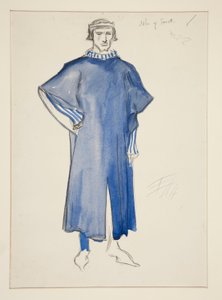 John van Gaunt, kostuumschets voor Henry Irving door Edwin Austin Abbey