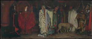 „Koning Lear“, bedrijf I, scène I door Edwin Austin Abbey