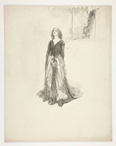 Dame met gevouwen handen, uit Koning Richard II door Edwin Austin Abbey