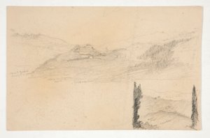 Landschap door Edwin Austin Abbey