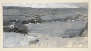 Landschap met koe op de voorgrond