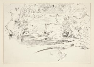 Landschap met figuur