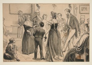 Feest in een Victoriaans Huis - niet-geïdentificeerde illustratie