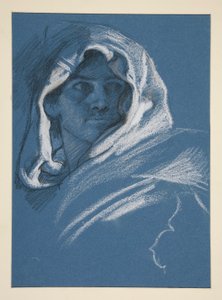 Portret van een jonge man met kap