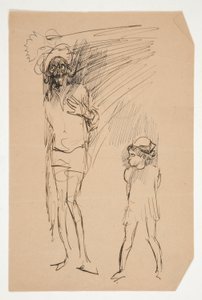 Voorlopige studie voor Liefde door Edwin Austin Abbey