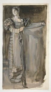 Voorstudie voor Othello (?) door Edwin Austin Abbey