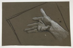 Schets van een hand door Edwin Austin Abbey