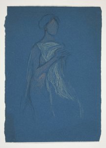 Schets van een vrouw - kostuumstudie voor een toneelstuk? door Edwin Austin Abbey