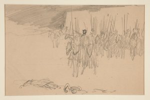 Soldaat te paard door Edwin Austin Abbey