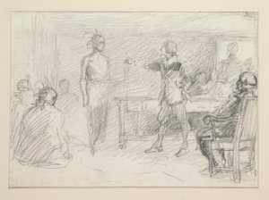 Studie voor door Edwin Austin Abbey