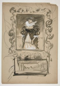 Studie voor door Edwin Austin Abbey