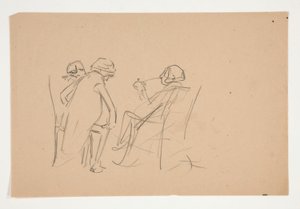 Studie voor illustratie voor Oliver Goldsmith