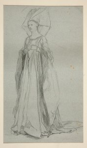 Studie voor Lady Anne, voor King Richard III (?) door Edwin Austin Abbey