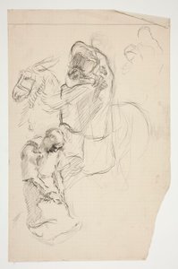 Studie voor De Zoektocht naar de Heilige Graal (serie van vijftien schilderijen voor de Boston Public Library, voltooid in 1901)